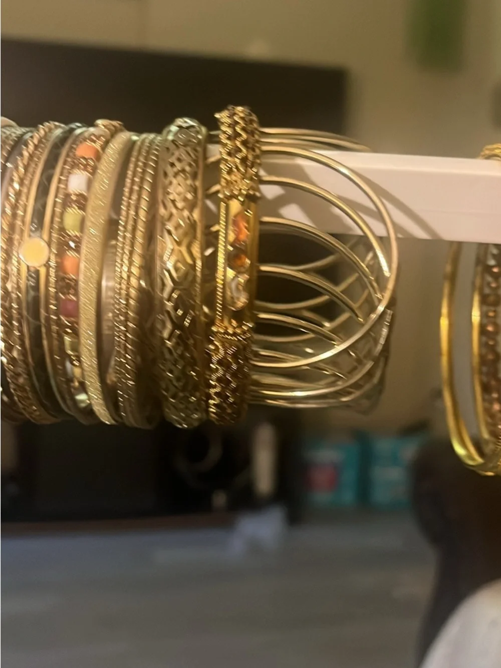 Gold Tone Stackable Women's  bangles